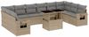 vidaXL 11-tlg. Garten-Sofagarnitur mit Kissen Beige Poly Rattan 3268149 Bild 2