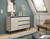 Sideboard B/H/T: 136x83x38 cm in Kaschmir Nachbildung und schwarz Bild 5