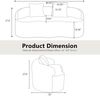 2-Sitzer Sofa H 70 x T 170 x B 89 cm in Hellgrau, geschwungenes Design, ohne Montage Bild 5
