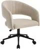 Vente-unique - TIRIESI Office chair Stoff Beige - B 56 cm x H 87 cm79 cm x L 61 cm Bild 4