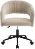 Vente-unique - TIRIESI Office chair Stoff Beige - B 56 cm x H 87 cm79 cm x L 61 cm Bild 3