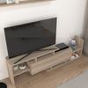 Fernsehschrank Liksefte mit Wandregal 154x28x42 cm Eicheoptik [en. casa] Bild 5