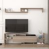 Fernsehschrank Liksefte mit Wandregal 154x28x42 cm Eicheoptik [en. casa] Bild 3