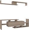 Fernsehschrank Liksefte mit Wandregal 154x28x42 cm Eicheoptik [en. casa] Bild 5