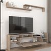 Fernsehschrank Liksefte mit Wandregal 154x28x42 cm Eicheoptik [en. casa] Bild 3