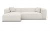 Couch Merida L Form in Samtstoff - Boucléstoff - pearl - Links Bild 3