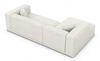 Couch Merida L Form in Samtstoff - Boucléstoff - pearl - Links Bild 4
