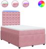 vidaXL Boxspringbett mit Matratze Rosa 120x190 cm Samt 3294603 Bild 2