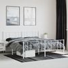 vidaXL Bettgestell mit Kopf- und Fußteil Metall Weiß 180x200 cm 352551 Bild 4