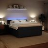 vidaXL Boxspringbett mit Matratze Schwarz 180x200 cm Samt 3288674 Bild 4