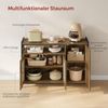 Woltu Sideboard, Küchenschrank aus MDF und Metall, für Küche Wohnzimmer Flur Bild 4