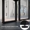 Outdoor Möbelset 3-tlg, Festgarnitur Sitzgruppe Gartengarnitur mit Tisch und 2 Sitzbänken aus Metall Schwarz 110 x 55 x 70 cm Bild 5