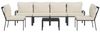 vidaXL 7-tlg. Garten-Lounge-Set mit Sandfarbigen Kissen Stahl 3187959 Bild 3