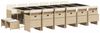 vidaXL 17-tlg. Garten-Essgruppe mit Kissen Beige Poly Rattan 3277773 Bild 2