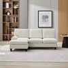 3-Sitzer Ecksofa, Leinen, L-Form, 194x118x81cm, Grau Bild 3