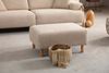 Sitzgruppe/Sofa Set - Wohnzimmergarnitur "Chamomile" 3+3+1+1-mit Hocker Braun Bild 5