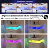 COSTWAY Nachttisch (1-St), mit LED-Beleuchtung, Sofatisch mit 2 Schubladen, 50 x 40 x 58 cm Bild 3