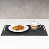 Levandeo® Dekotablett, Tablett Schiefer 45x30 cm Serviertablett Servierplatte Rechteckig Deko Bild 2