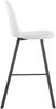 Barhocker >Atsa< (2er Set) Weiß, 109x48x57 cm, PU-Sitz, Metallbeine Schwarz Bild 3