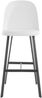 Barhocker >Atsa< (2er Set) Weiß, 109x48x57 cm, PU-Sitz, Metallbeine Schwarz Bild 2
