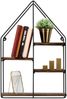 Wandregal, 'CM-012-SRK', 60 x 15 x 40, Schwarz, Nussbaum Bild 5