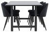 ebuy24 Essgruppe Oslo Essgruppe Esstisch 100x220cm schwarz und 6 Sk, (7-tlg) Bild 3