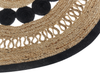 Teppich Jute beige schwarz ⌀ 120 cm Kurzflor YOZGAT Bild 4