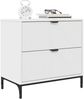 vidaXL Nachttisch mit Schubladen Weiß 63,5 x 36 x 61 cm Holzwerkstoff 883464 Bild 3