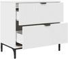 vidaXL Nachttisch mit Schubladen Weiß 63,5 x 36 x 61 cm Holzwerkstoff 883464 Bild 5
