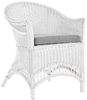 Krines Home Esszimmersessel Rattansessel Landhaus Flechtsessel Wintergarten Sessel Korbsessel, mit Armlehnen, Natur Rattan Bild 5