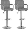 vidaXL Barhocker 2 Stk. Grau Kunstleder [334598] Bild 2