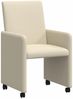vidaXL Esszimmerstühle mit Rollen 2 pcs Creme 57 x 66 x 94 cm 42017817 Bild 2