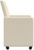 vidaXL Esszimmerstühle mit Rollen 2 pcs Creme 57 x 66 x 94 cm 42017817 Bild 5