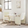 vidaXL Esszimmerstühle mit Rollen 2 pcs Creme 57 x 66 x 94 cm 42017817 Bild 3