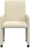 vidaXL Esszimmerstühle mit Rollen 2 pcs Creme 57 x 66 x 94 cm 42017817 Bild 4
