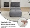 Leawin Sofa Gemütlicher Lounge Sessel mit Hocker, Cordstoff, ohne Montage, Mit Schaumstoff gepolstert, bequem für Wohn- & Schlafzimmer Bild 2
