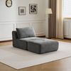 Leawin Sofa Gemütlicher Lounge Sessel mit Hocker, Cordstoff, ohne Montage, Mit Schaumstoff gepolstert, bequem für Wohn- & Schlafzimmer Bild 5