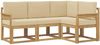 vidaXL Outdoor-Sofagarnitur mit Kissen 4 pcs Weiß und Beige 3387552 Bild 2