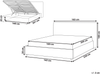 Bett mit Stauraum Bouclé LAVAUR 160 x 200 cm Beige Bild 2