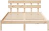 vidaXL Bettgestell mit Kopfteil Braun 140 x 200 cm Massivholz Kiefer 872161 Bild 3