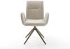 Drehstuhl Vinja-Flex Webstoff Soft Beige Kreuzgestell breit Effektfinish Titan 360° drehbar Wippfunktion Bild 2