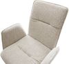 Drehstuhl Vinja-Flex Webstoff Soft Beige Kreuzgestell breit Effektfinish Titan 360° drehbar Wippfunktion Bild 4
