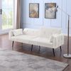 Schlafsofa mit Cordbezug, klappbar, 175 x 71 x 71 cm, beige Bild 2
