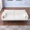 Schlafsofa mit Cordbezug, klappbar, 175 x 71 x 71 cm, beige Bild 3