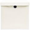 vidaXL Aufbewahrungsboxen mit Deckeln 4 Stk. Weiß 32x32x32 cm Stoff 288350 Bild 4