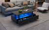 Couchtisch aus Acryl mit LED, 100x50x42 cm, schwarz, 2 Schubladen & Ablagefach Bild 3