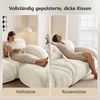 2-Sitzer Sofa 204x171x76 cm aus Chenille-Stoff rahmenlos modular, weiß Bild 4