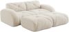 2-Sitzer Sofa 204x171x76 cm aus Chenille-Stoff rahmenlos modular, weiß Bild 5
