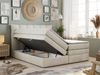 Boxspringbett 7-Zonen Taschenfederkernmatratze und Topper - PREMIUM-10-KING - 140x200cm - Beige Velours - H4 Bild 2