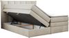 Boxspringbett 7-Zonen Taschenfederkernmatratze und Topper - PREMIUM-10-KING - 140x200cm - Beige Velours - H4 Bild 4